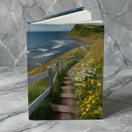 Coastal Cliffside Path Wildflowers Ocean View