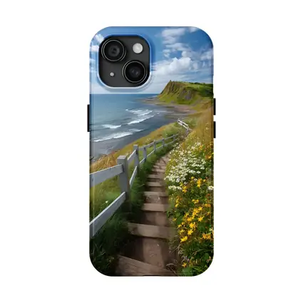 Coastal Cliffside Path Wildflowers Ocean View