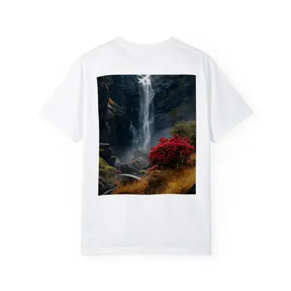 Waterfall Cascading Through Rocky Mountain Gorge