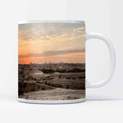 Jerusalem Old City Sunset Panoramic View