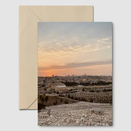 Jerusalem Old City Sunset Panoramic View