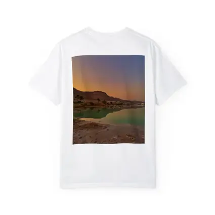Dead Sea Sunset Orange Sky Desert Landscape