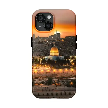Dome of the Rock Jerusalem Sunset Skyline