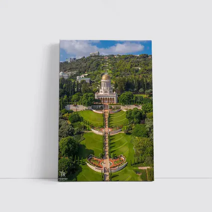 Bahai Gardens Shrine Haifa Israel Aerial View