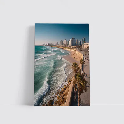 Tel Aviv Coastline Beach Skyline Aerial View