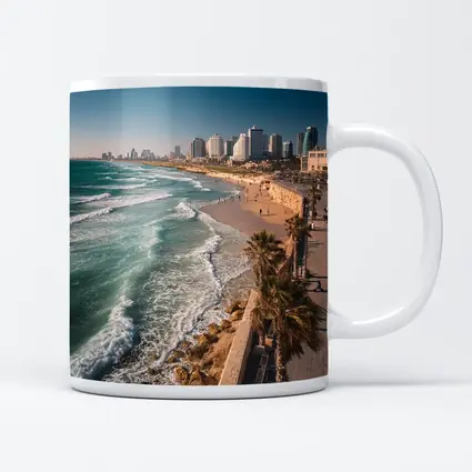 Tel Aviv Coastline Beach Skyline Aerial View
