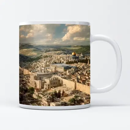 Jerusalem Old City Aerial Panoramic View