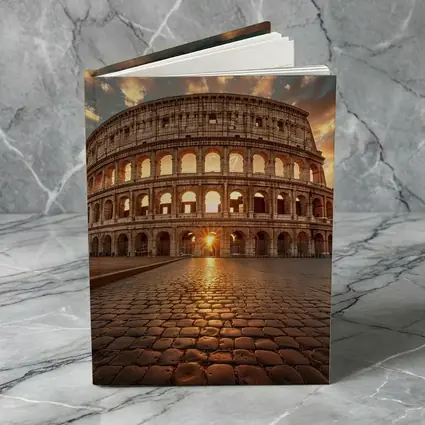 Colosseum Rome Sunset Golden Sky