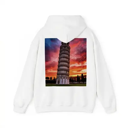 Leaning Tower of Pisa Dramatic Sunset Sky