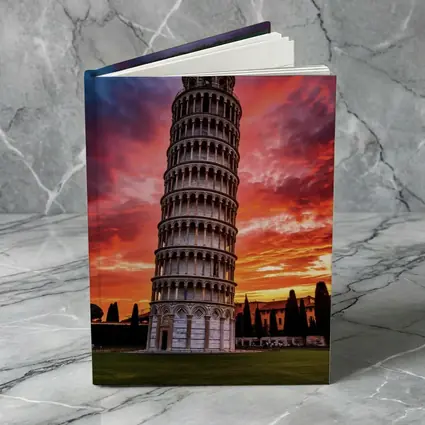Leaning Tower of Pisa Dramatic Sunset Sky