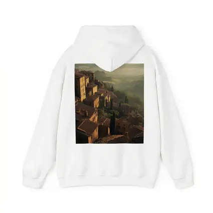 Tuscan Hillside Village Rolling Misty Valleys