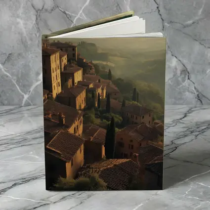 Tuscan Hillside Village Rolling Misty Valleys