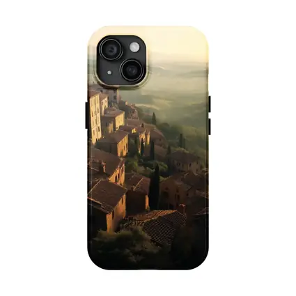Tuscan Hillside Village Rolling Misty Valleys