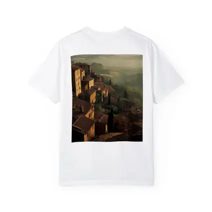 Tuscan Hillside Village Rolling Misty Valleys