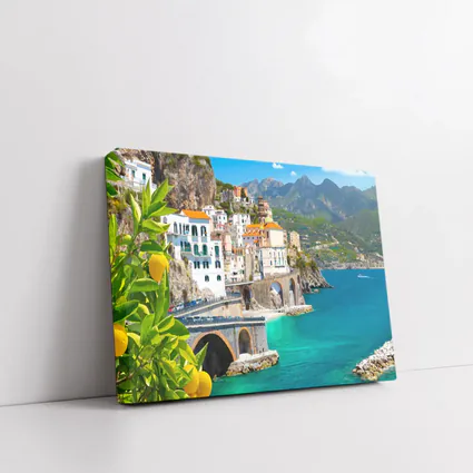 Amalfi Coast Cliffside Village Lemon Trees