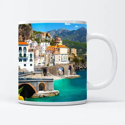 Amalfi Coast Cliffside Village Lemon Trees
