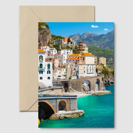 Amalfi Coast Cliffside Village Lemon Trees