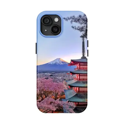 Chureito Pagoda Mount Fuji Cherry Blossoms Sunset