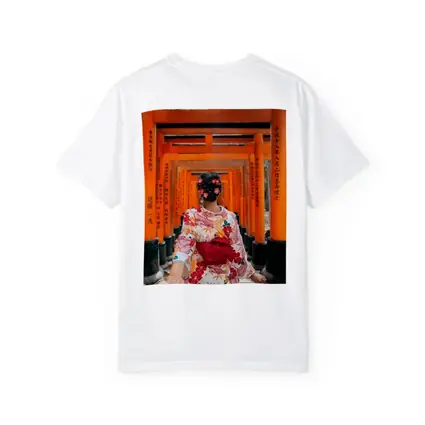 Woman in Kimono at Fushimi Inari Torii Gates