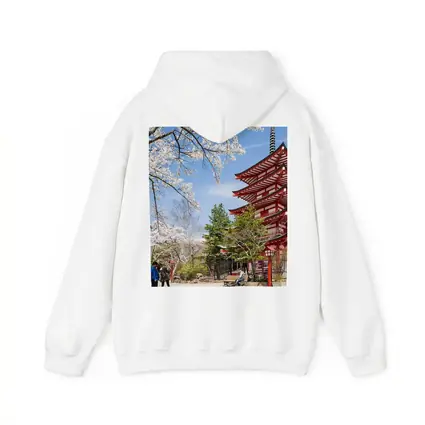 Red Japanese Pagoda Cherry Blossom Spring