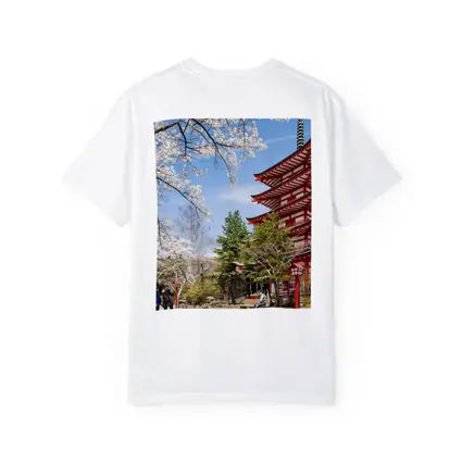 Red Japanese Pagoda Cherry Blossom Spring