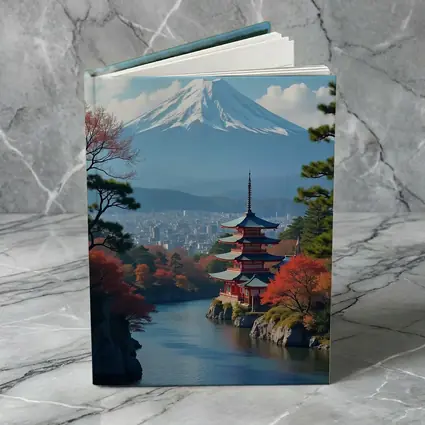 Mount Fuji Pagoda River Autumn Japan