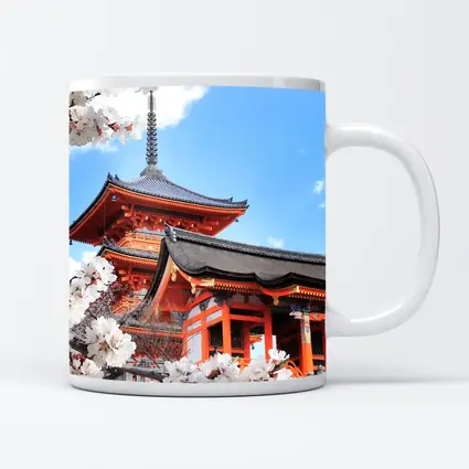 Kiyomizu Temple Cherry Blossoms Kyoto Japan