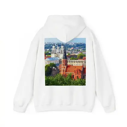 Kaunas Old Town Churches Aerial City View