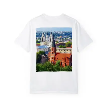 Kaunas Old Town Churches Aerial City View