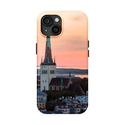 Tallinn Old Town Church Sunset Sky