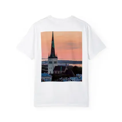 Tallinn Old Town Church Sunset Sky