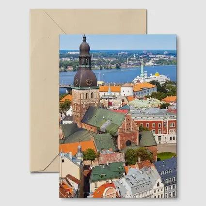 Riga Old Town Cathedral River View