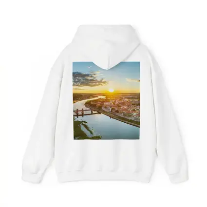 Kaunas City Aerial View Golden Sunset