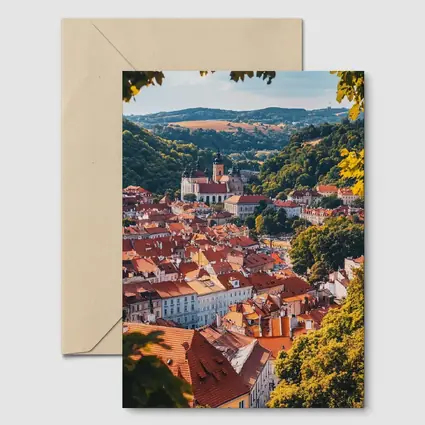 Prague Czech Republic Old Town Rooftops View