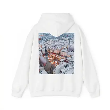 Tallinn Old Town Christmas Market Winter Aerial