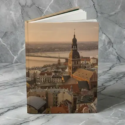 Riga Old Town Cathedral Aerial Dusk View