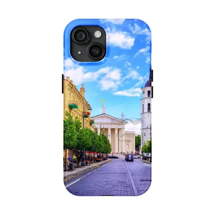 Vilnius Cathedral Bell Tower Old Town Street