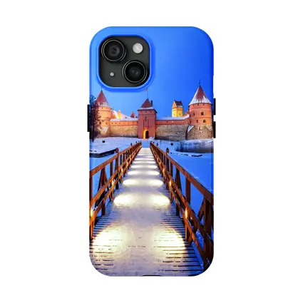 Trakai Island Castle Snow Winter Night
