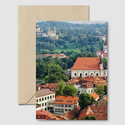 Vilnius Old Town Aerial View Lithuania