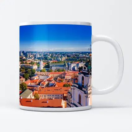 Vilnius Old Town Aerial City View