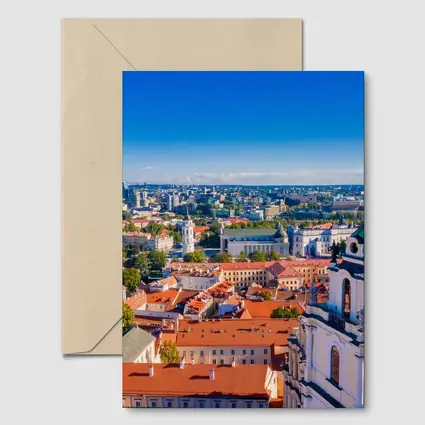 Vilnius Old Town Aerial City View