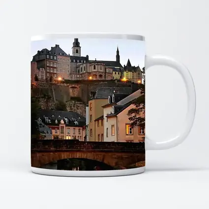 Luxembourg City Old Town Bridge at Dusk
