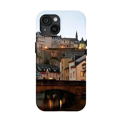 Luxembourg City Old Town Bridge at Dusk