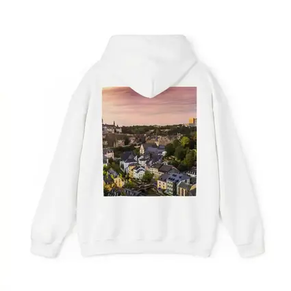 Luxembourg City Skyline At Sunset