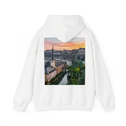 Luxembourg City Old Town Sunset Aerial View