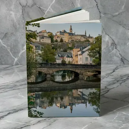Luxembourg City Old Town Bridge Reflection