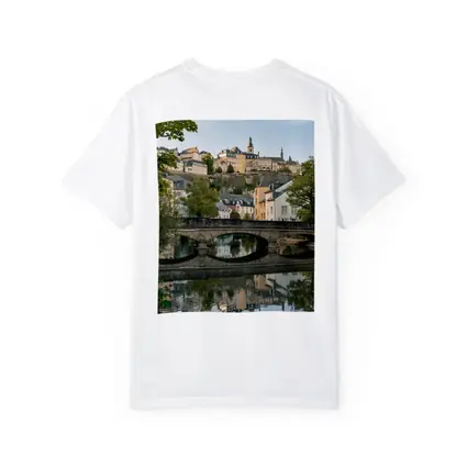 Luxembourg City Old Town Bridge Reflection