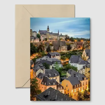 Luxembourg City Old Town Evening Cityscape