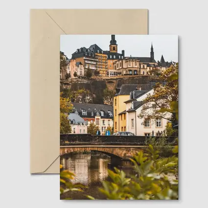 Luxembourg City Old Town Bridge View