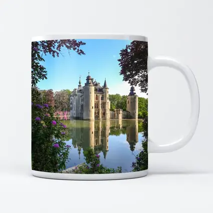 Medieval Castle Reflected In Moat Water